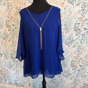 Elegant Blue Women's Top